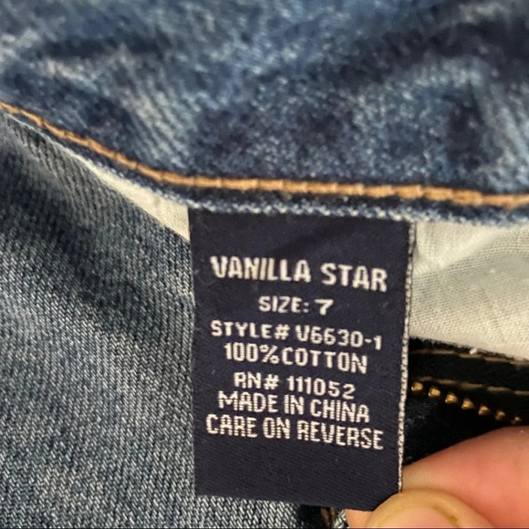 Mini Skirt Denim Jean Micro Skirt Denim Summer Distressed Deconstructed Size 7 - Picture 5 of 9